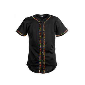 ชุดเบสบอล,เสื้อเจอร์ซีย์แฟชั่นสีต่างๆสำหรับผู้ชายทำจากวัสดุระบายอากาศ - Product Image 6