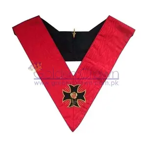 Masonic Officer's collar - AASR - 18th degree - Knight Rose Croix - Croix patte | Masonic Collar Wholesale Supplier