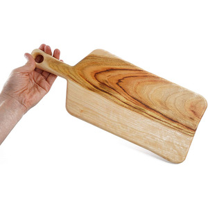 Planche à fromage rectangulaire en bois d'acacia avec poignée Éco-Style Ombre naturelle Articles de cuisine en bois dur avec trou pratique - Product Image 3