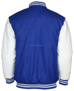 HIVJ37 2025 Baseball Streetwear Bomber à logo brodé personnalisé Blouson universitaire bleu royal pour hommes - Product Image 3