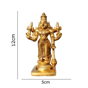 Brass Fine Carverd Vishnu Dashavatar with Wooden <b>Frame</b> Decorative Showpiece Vishnu Statue - Product Image 4