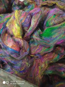 Fibre de soie Tussah solide, écologique, faite à la main, en sacs de 1 kg, large assortiment de couleurs pour les magasins de fibres - Product Image 2