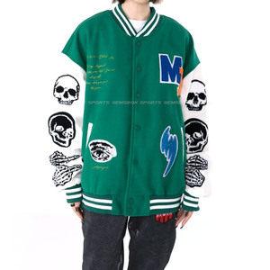 Veste de Baseball résistance pour hommes, Streetwear, en Patchwork, tactique, de blouson bombardier, de haute qualité, nouvel arrivage, blackkair fury crâne - Product Image 6