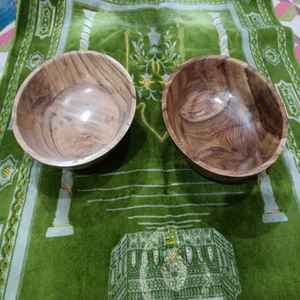 Saladier en bois d'acacia poli avec style ivoire et artisanat naturel de conception de plumes à des fins décoratives - Product Image 2