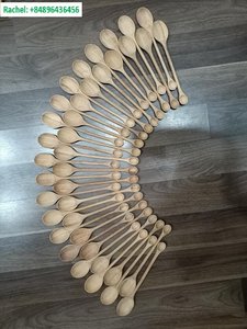 Juego de utensilios de cocina de Oliva de madera orgánica, cucharas y tenedor de cocina de madera/Rachel:+ 84 896436456 - Product Image 4