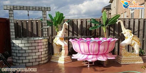 Haldi พิธีตกแต่งอุปกรณ์ประกอบฉากการตกแต่งของอินเดียสำหรับพิธี Haldi เซาท์อินเดียนวัยแรกรุ่น - Product Image 3