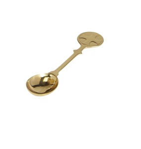 Cuchara de latón con Cruz grabada, suministros de Iglesia, Brassworld, suministros funerarios de la India - Product Image 1