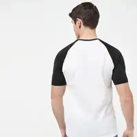 Контрастных цветов с рукавом покроя «реглан темно-серый/белый футболки изготовленный на заказ логос OEM дизайн мужская футболка по самой лучшей оптовой ценой