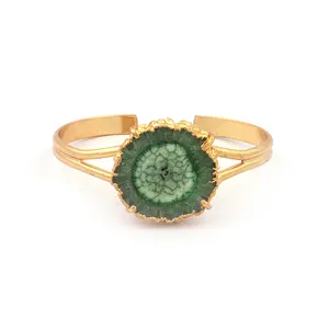 Режим Joyas, регулируемый позолоченный зеленый Солнечный кварцевый браслет ювелирные изделия для общественных встреч и случайных праздничных украшений. B-117