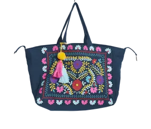 Beach stylish hand embroidery Sexy Women Boho two handle beachwear ladies fancy bag