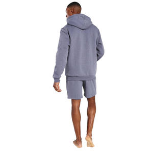 Sudadera con capucha para hombre, con cremallera personalizada, informal, pantalones cortos para correr, color gris, 2021 - Product Image 6