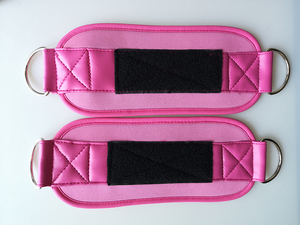 สินค้ามาใหม่ ดีไซน์ล่าสุด สายรัดข้อเท้าสำหรับออกกำลังกาย ผ้าโพลีเอสเตอร์ระบายอากาศได้ดี สีดำ สำหรับเครื่องเคเบิล ZEE-SPORT - Product Image 3