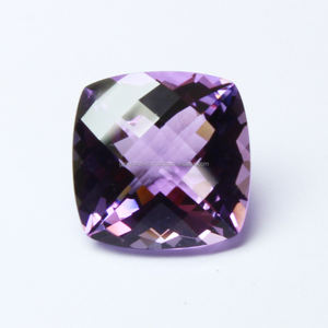 <b>Purple</b> Amethyst 8x8MM <b>Cushion</b> Shape Checker Cut Faceted Certified Gemstone Brazilian Gemstone Carat Jewelry Making Stones OEM - Product Image 3