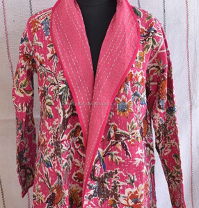 Chaqueta Vintage Reversible con Estampado Índigo, Chaqueta Bordada de Estilo Bohemio Jaipur, Venta Al por Mayor, Guru Kirpa - Product Image 1