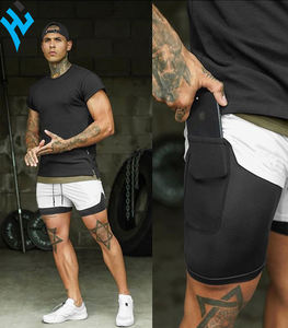 Hot sell 2 in 1 men beach <b>shorts</b> basketball <b>gym</b> Wear <b>shorts</b> for men High Quality Men Printing Logo Fit And Jogging <b>Short</b> - Product Image 5