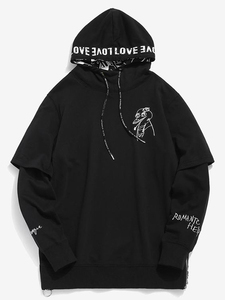 Sweater Hoodies Embroideries Logo Fleece PullOver Men's Hoodie Custom Hoodie Set - Product Image 3