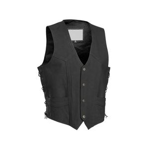Custom Winter Breathable Genuine Leather Biker Motorcycle Vest Thick Leather <b>Waistcoats</b> Racing Moto Sleeveless Motorbike Vest - Product Image 1