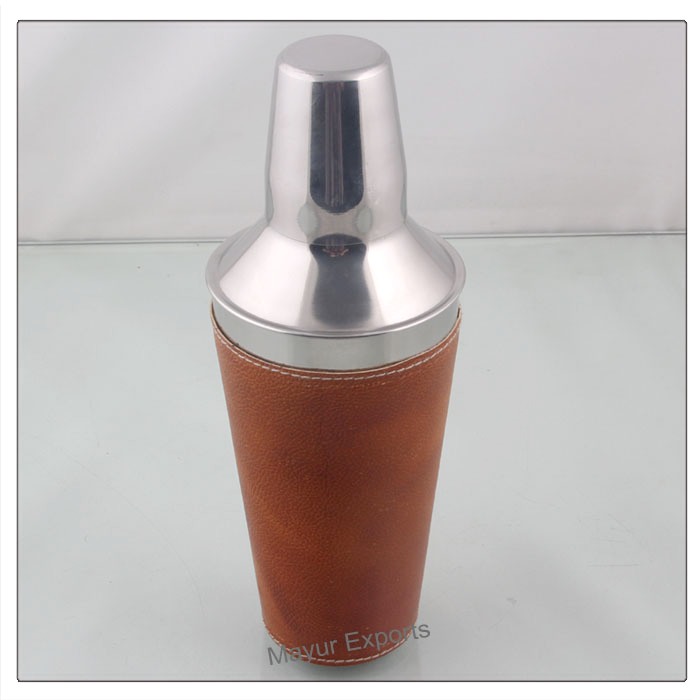 stainless steel with leather