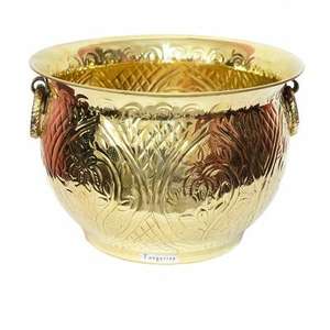 Planteur de fleurs en laiton antique, SIMPLE, décoration de maison - Product Image 3