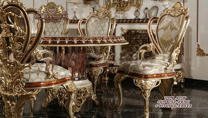 Ensemble de meuble de Table à manger de Style européen, luxueux, sculpté à la main, Style victorien et français - Product Image 3
