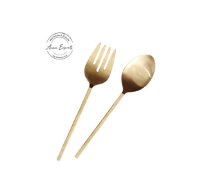 Luxury Gold Finish Spoon and Fork <b>Set</b> Premium Stainless Steel Durable Rust Resistant Elegant Dining Tableware <b>Set</b> - Product Image 5