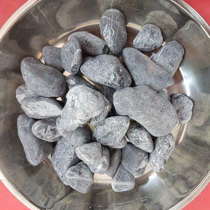 Décoration de maison Vietnam naturelle, décoration de jardin en pierre noire non polie - Product Image 3