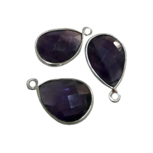 Conectores de piedras preciosas con bisel de plata esterlina al mejor precio al por mayor empaquetados en bolsa - Product Image 1