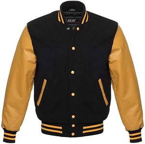 <b>Men's</b> Stylish <b>Smart</b> Canvas Varsity <b>Jacket</b> with Leather Sleeves Winter Wear <b>for</b> Letterman School Available <b>for</b> Wholesale - Product Image 1