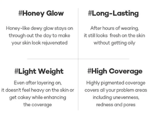 Corée cosmétique Pêche C Miel Pêche Lueur Cushion 03 Sable 3 couleurs couverture de peau BB crème maquillage fondation air k-beauté - Product Image 4