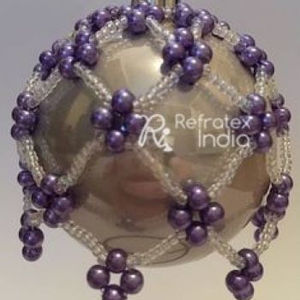 ตกแต่งแฟชั่นคริสต์มาสลูกปัดบอลครอบคลุมผู้จัดจำหน่ายจำนวนมากและผลิตโดยเครื่องตกแต่งอินเดียทำในประเทศอินเดียเพื่อคุณภาพที่ดีที่สุด - Product Image 1