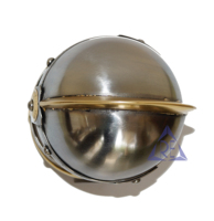 Mini casque de guerrier viking médiéval personnalisé, style antique, en fer, découpé, en acier poli, fait main