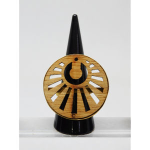 Dernière bague en laiton en bois plaqué or à la mode faite à la main pour filles et femmes - Product Image 3