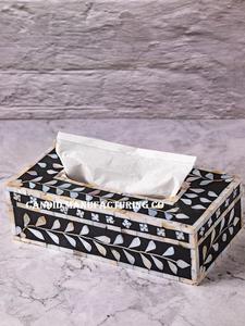 CMC Mère Poire Boîte à Mouchoirs Support BONE INLAY Écologique Personnalisé Couleur/Taille Classique Rectangle Multifonctionnel Boîte à Mouchoirs - Product Image 2