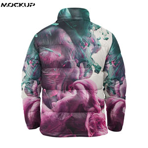 High Quality <b>Men's</b> Stand Collar Puffer Jacket Customized New Design Windproof and Top Sale Coated Processing - Product Image 6