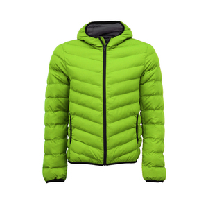 Veste bomber coupe-vent à capuche pour homme en toile avec applications en gros - Product Image 1