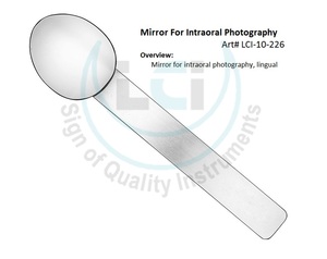 Espejo de boca dental de acero inoxidable manual con mango y soporte Nipkon, equipo dental de metal - Product Image 6