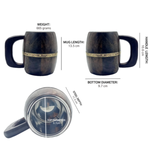 Taza de madera hecha a mano de alta calidad con vaso de acero inoxidable OEM etiqueta privada empresa de fabricación más grande - Product Image 2