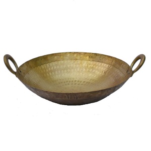 Kadai-Utensilios de latón para freír, producto de tendencia de latón puro para freír en profundidad, con efectos saludables, trabajo pesado de Kadai Pital Kadhai - Product Image 1