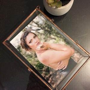 2 <b>Pack</b> Clear Glass Photo <b>Box</b> - 4x6 - 4.5x6 - 5x7 Inches -- Your Prints Will Fit! - Product Image 1