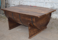 Table basse marron en bois massif, faite à la main, écologique, durable, style industriel rustique moderne, pour salon, vente en gros