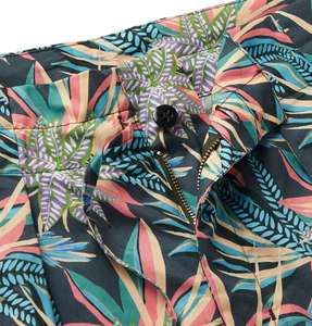 Conception d'été de logo personnalisé plissé rayé lin cordon de serrage short décontracté Bermuda tissé tissage impression vente à chaud Bermuda grande taille - Product Image 3