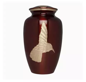 Urn métallique Antique gravé d'aigle brun, pour utilisation adultes, modèle américain/européen, vente en gros - Product Image 1