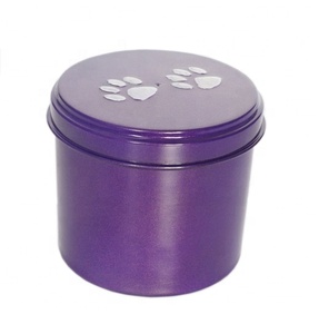 Urna Cilíndrica para Mascotas con Tapa de Rosca de Plástico y Huella Grabada para Perros Spaniel, Fabricada en Plástico PP Ecológico y Duradero por AB COLLECTIONS - Product Image 1