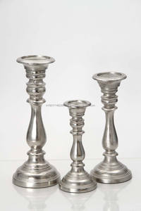 Bougeoir en métal naturel Combo, support de bougie brillante, décoration en métal massif, lanterne intérieure et extérieure - Product Image 6