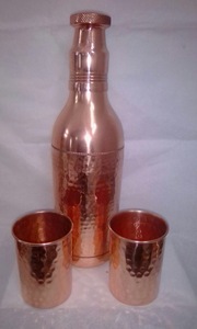 <b>Drink</b> Ware Hammered <b>Copper</b> <b>Bottle</b> Pure <b>Copper</b> Modern Style Water <b>Bottle</b> <b>Drink</b> Ware <b>Bottles</b> Health Conscious Top Trending - Product Image 6