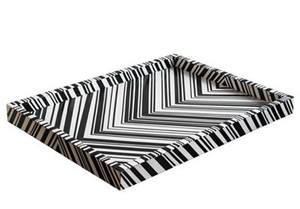 Bandeja de vajilla hecha a mano ecológica de diseño contemporáneo, bandeja de servicio elegante con incrustaciones de hueso duraderas de textura Premium resistente - Product Image 2