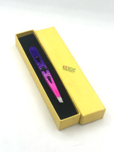 Nouveau revêtement de papier professionnel en acier inoxydable pointe argentée pince à épiler avec votre propre Instrument de beauté Logo personnalisé - Product Image 4