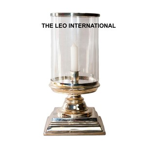 Vente en gros de chandeliers en bois et en verre faits à la main de luxe, décoration de Noël pour la maison, porte-bougie en bois - Product Image 2