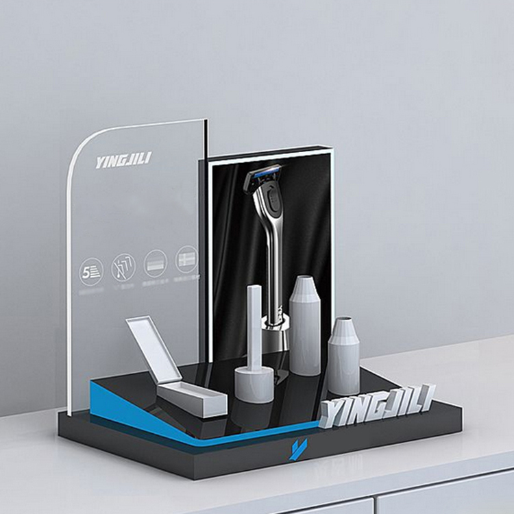 Apache Customized Light Duty Modern LED Acrylic Telephone Headset Holder Countertop Rack Single Sided Display Stand for — view 4