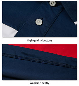 Premium logotipo personalizado Color sólido liso para camiseta Polo 100% algodón mercerizado doble longitud larga camisa en blanco - Product Image 5